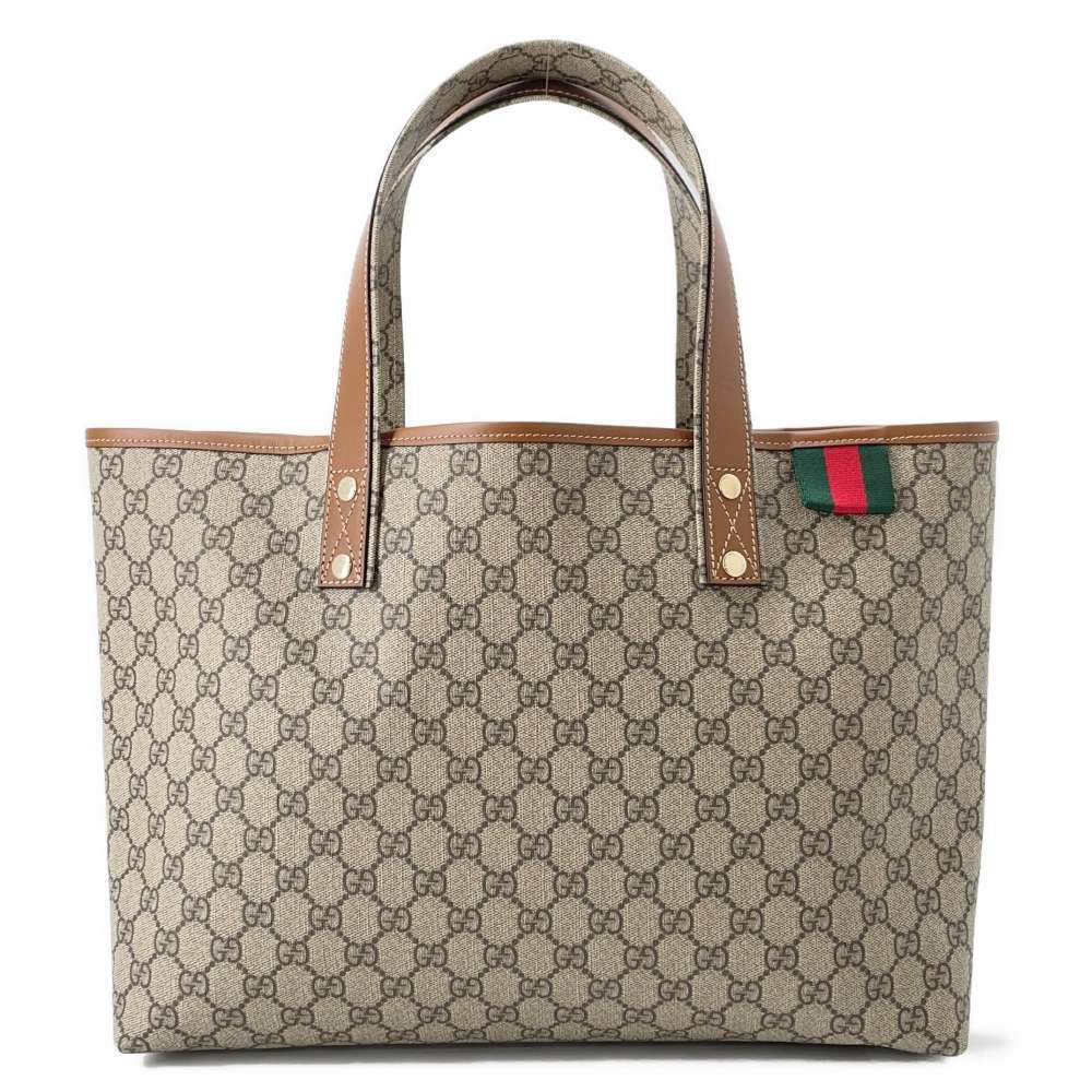 Gucci Tote Bag Sherry GG Supreme Canvas Web